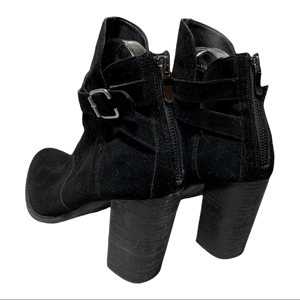 Chinese Laundry black leather high heels booties size 8 - Picture 3 of 5
